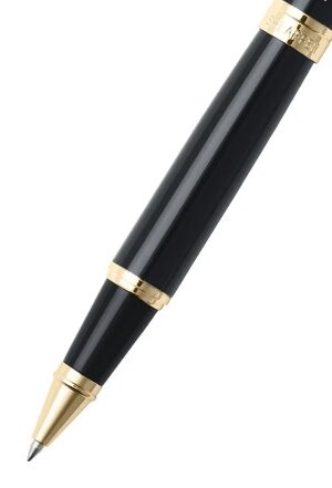ROLLERBALL SERIE 300 NEGRO BRILLANTE GANCHO DORADO