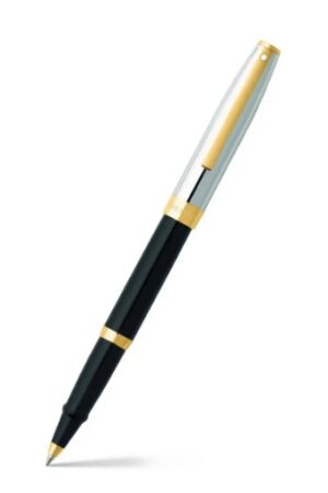 ROLLERBALL SAGARIS NEGRO CON CROMO Y DORADO