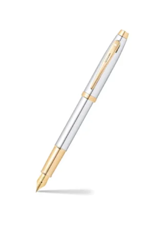 ESTILOGRAFO SERIE 100 CROMO LISO Y DORADO