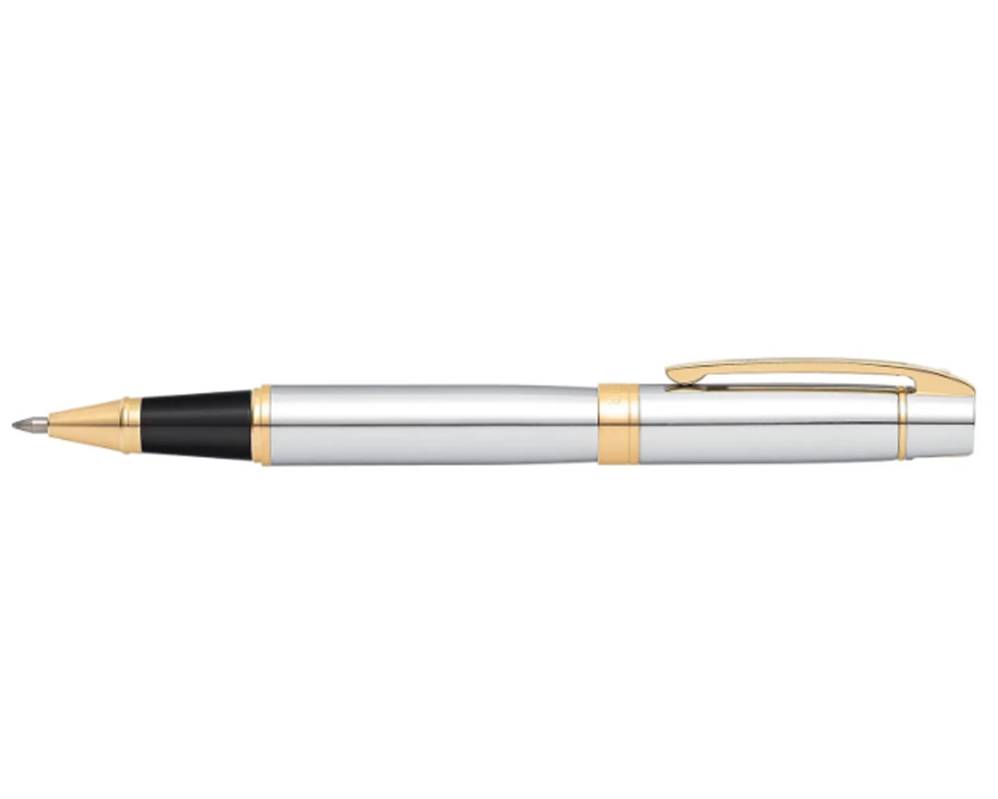 SHEAFFER ROLLERBALL SERIE 300 CROMO CEPILLADO GANCHO DORADO - Imagen 3