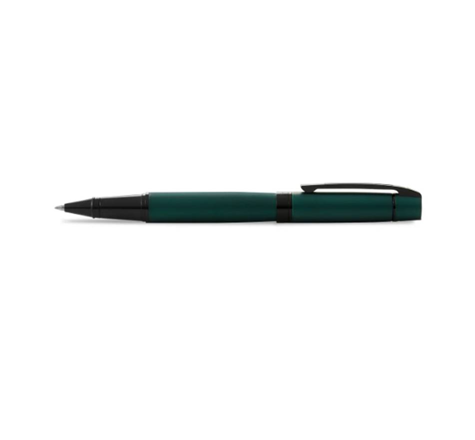 SHEAFFER ROLLERBALL SERIE 300 VERDE ESMERALDA MATTE GANCHO NEGRO - Imagen 2