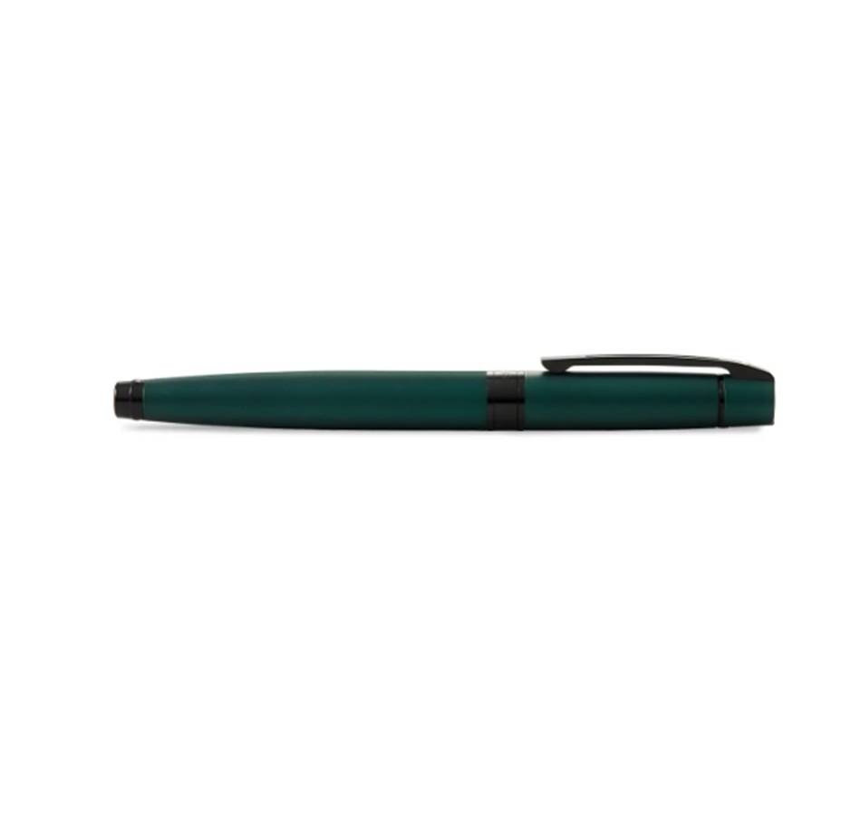 SHEAFFER ROLLERBALL SERIE 300 VERDE ESMERALDA MATTE GANCHO NEGRO - Imagen 4