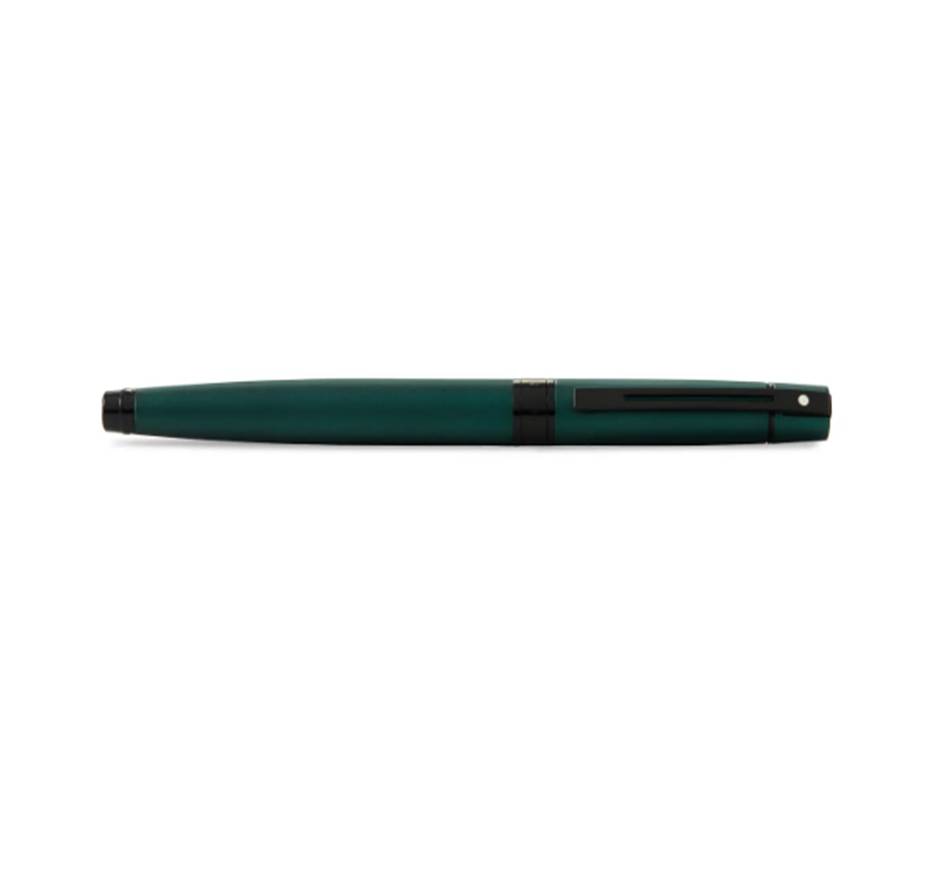 SHEAFFER ROLLERBALL SERIE 300 VERDE ESMERALDA MATTE GANCHO NEGRO - Imagen 5